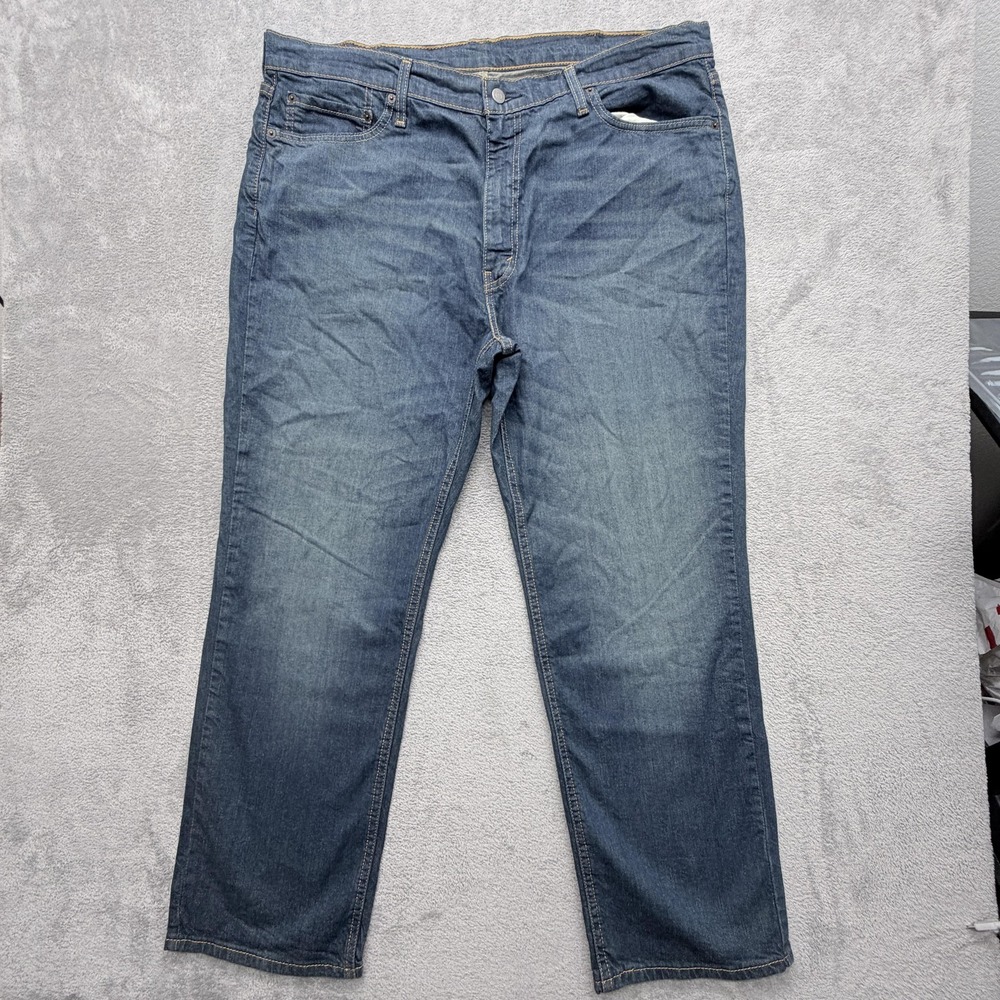 Levis 541 Jeans Mens‎ Measured 42x30 Blue Tapered Medium Wash Stretch Zip